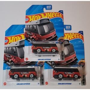 Lot of 3 Hot Wheels 2025 Kowloon'd Hypervan Red 6/250 HW Metro Series 1/5
